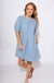 Denim Pinstripe Puff Sleeve Mini Dress - Umgee - Gaudie & Co. Nederland TX Boutique