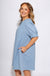 Denim Pinstripe Puff Sleeve Mini Dress - Umgee - Gaudie & Co. Nederland TX Boutique