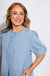 Denim Pinstripe Puff Sleeve Mini Dress - Umgee - Gaudie & Co. Nederland TX Boutique