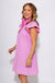 Pink Gingham Flutter Sleeve Mini Dress - Entro - Gaudie & Co. Nederland TX Boutique