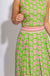 Green Floral Crop Top Midi Skirt Set - Pretty Follies - Gaudie & Co. Texas Boutique