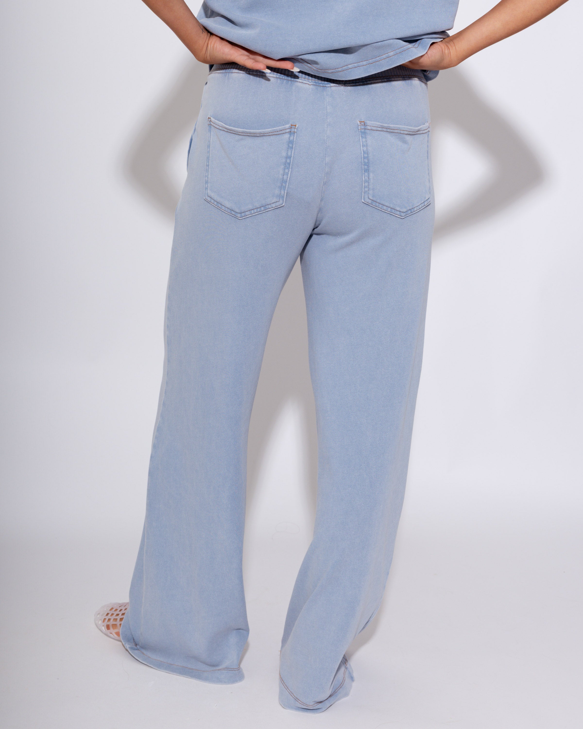 Knit Denim Pants  | Poppy & Pine