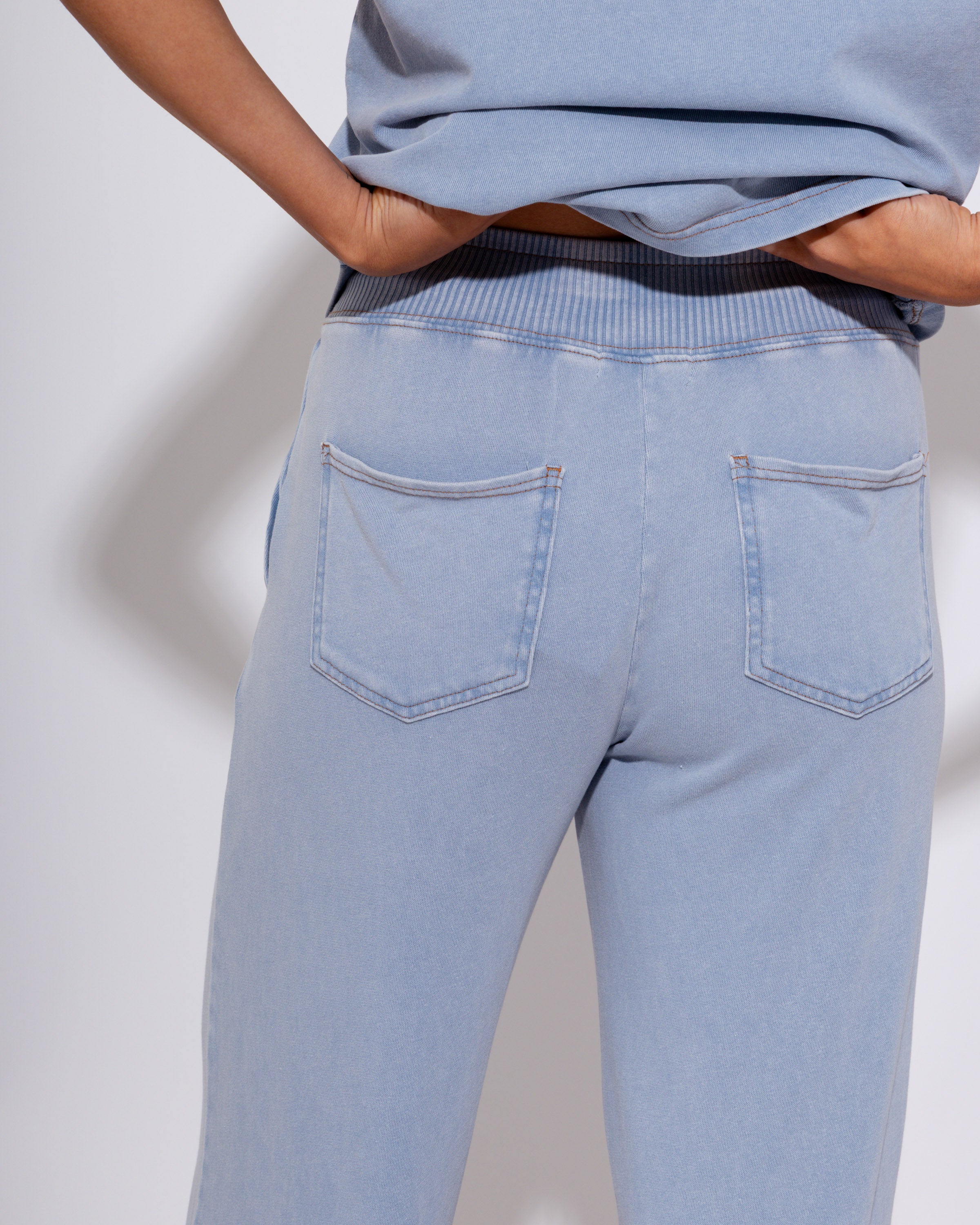 Knit Denim Pants  | Poppy & Pine