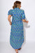 Blue Botanical Puff Sleeve Floral Midi Dress - Entro - Gaudie & Co. Southeast Texas Boutique