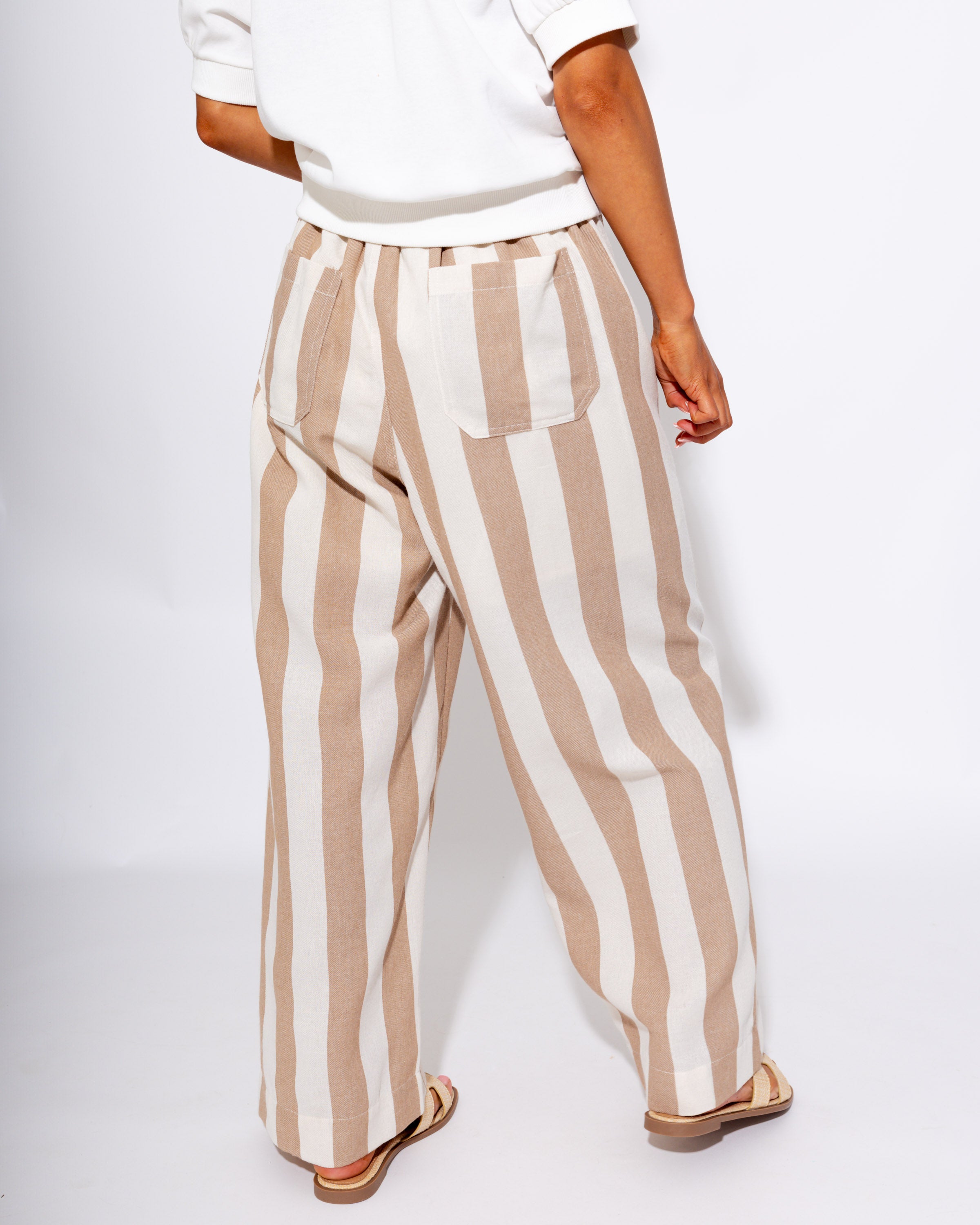 Wide Leg Bold Stripe Pants