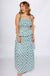 Blue Floral Peplum Top Maxi Skirt Set - JODIFL - Gaudie & Co. Southeast Texas Boutique
