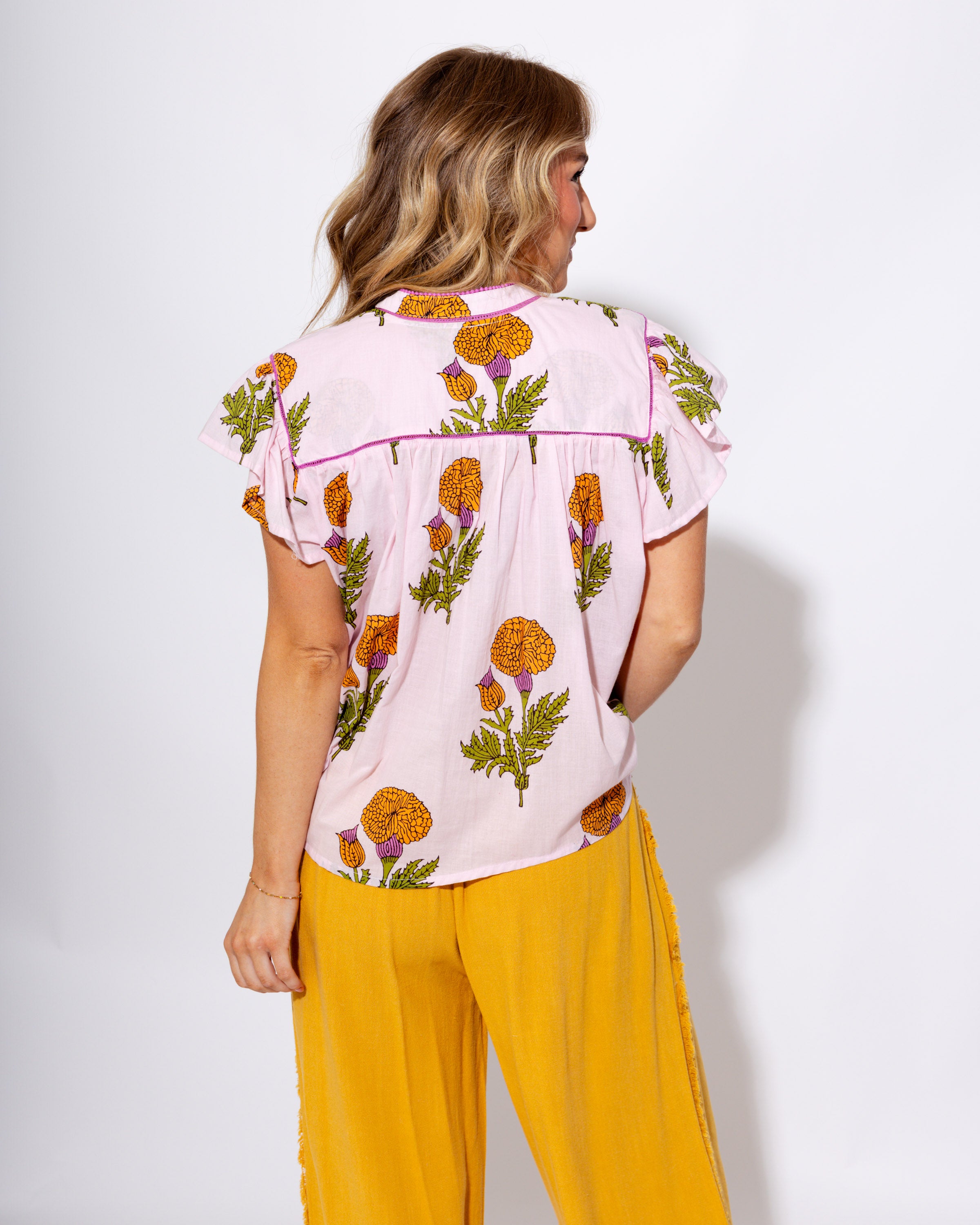 Ivy Jane Fem De La Fleur Pink Floral Embroidered Top - Gaudie & Co. TX Boutique