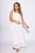 Off White Eyelet Crop Top Midi Skirt Set - Entro - Gaudie & Co. Nederland TX Boutique
