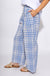 Plaid High Waist Straight Pleated Pants - Beulah Style - Gaudie & Co. Southeast Texas Boutique