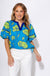Cerulean Blue V-Neck Puff Sleeve Top - Umgee - Gaudie & Co. Texas Boutique