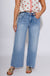 Vervet high rise light wash cropped wide leg jeans with raw hem, boutique denim at Gaudie & Co