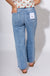 Vervet high rise light wash cropped wide leg jeans with raw hem, boutique denim at Gaudie & Co
