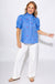 High Waist Off White Scallop Hem Wide Leg Pants - Entro - Gaudie & Co. TX Boutique