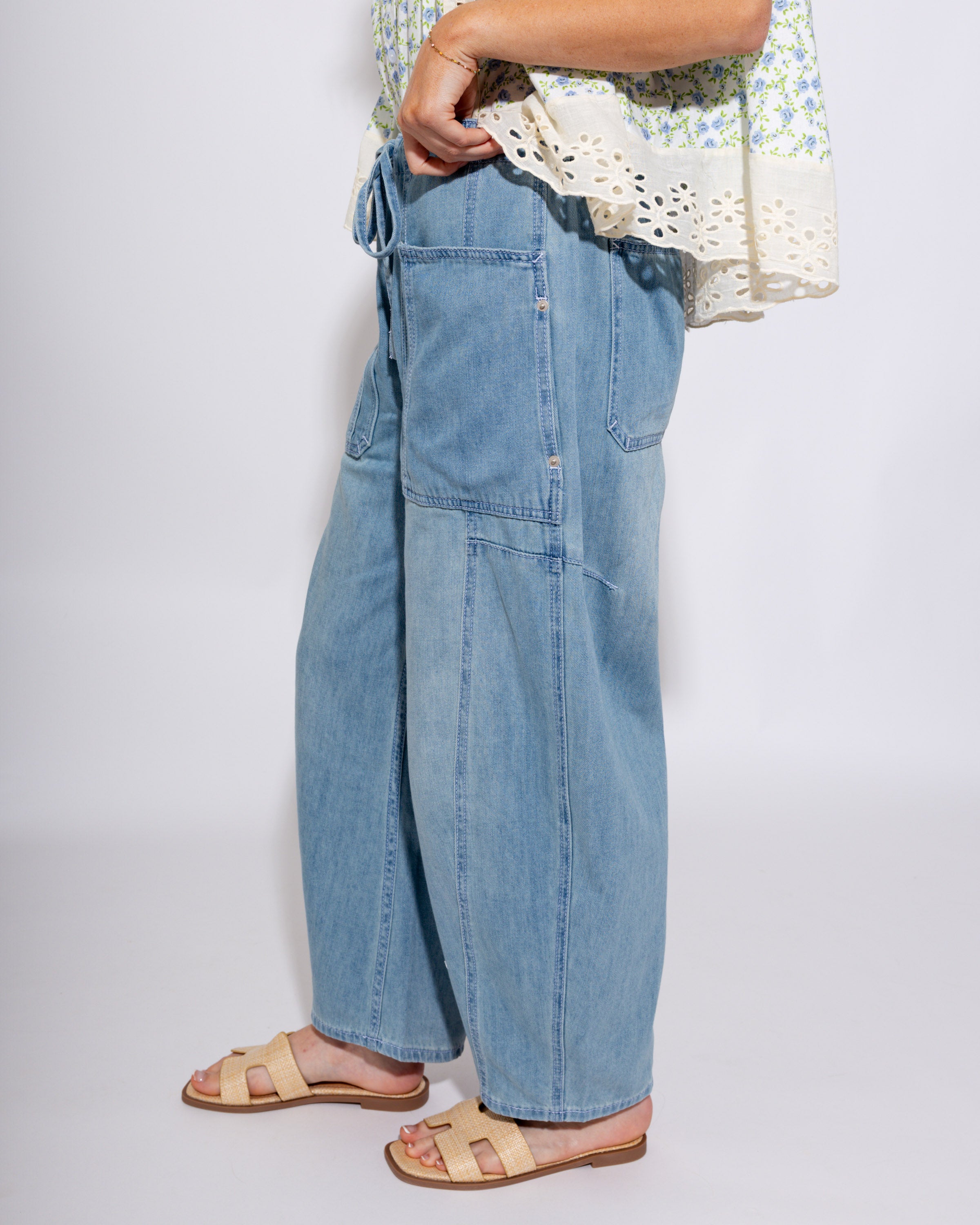 Casual Chic Wide Leg Denim Pants
