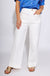 High Waist Off White Scallop Hem Wide Leg Pants - Entro - Gaudie & Co. TX Boutique