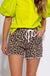 High Rise Leopard Drawstring Shorts - Vervet - Gaudie & Co. Nederland TX Boutique