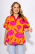 Tangerine V-Neck Puff Sleeve Top - Umgee - Gaudie & Co. Southeast Texas Boutique