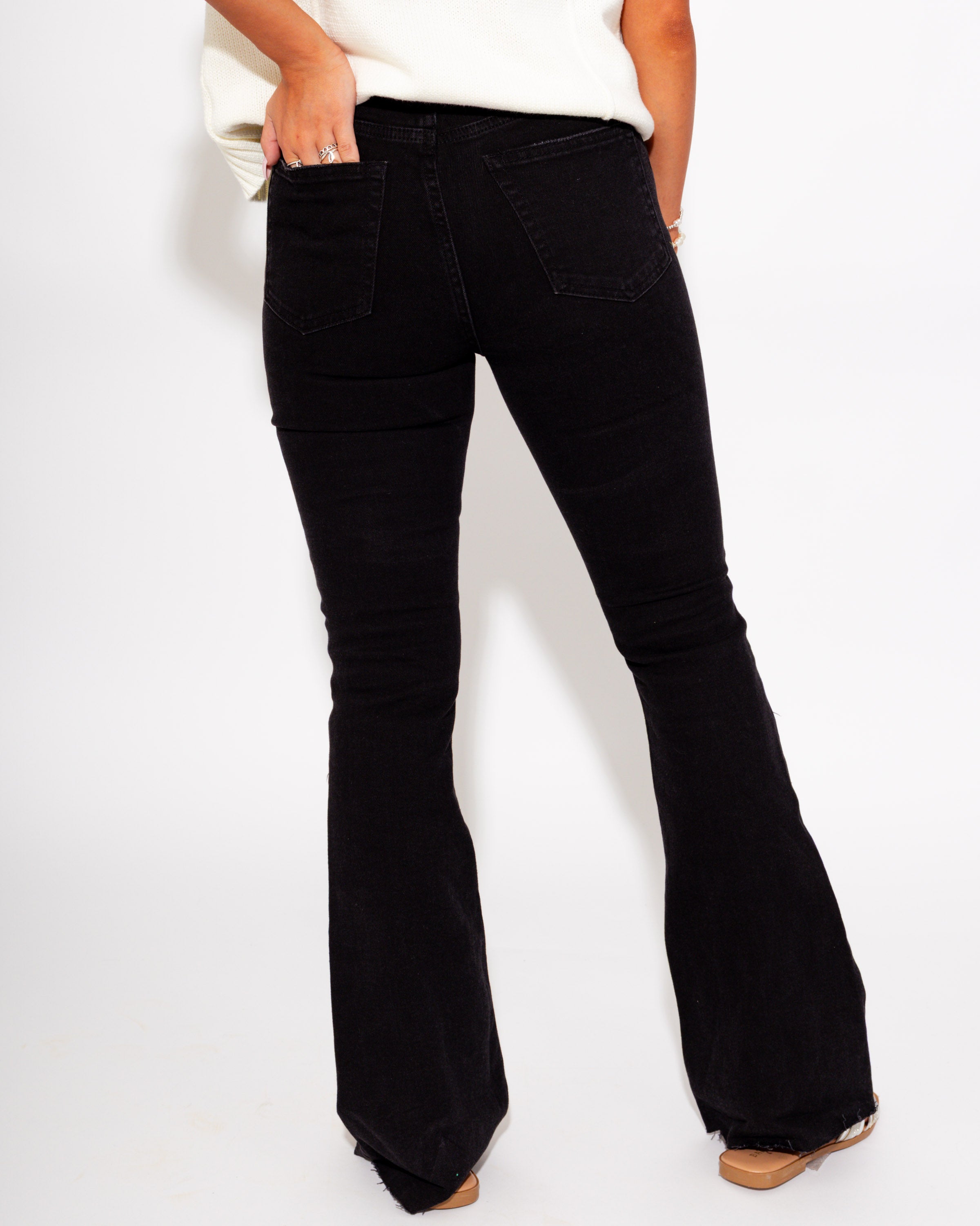 Just USA High Rise Vintage Skinny Flare Jeans