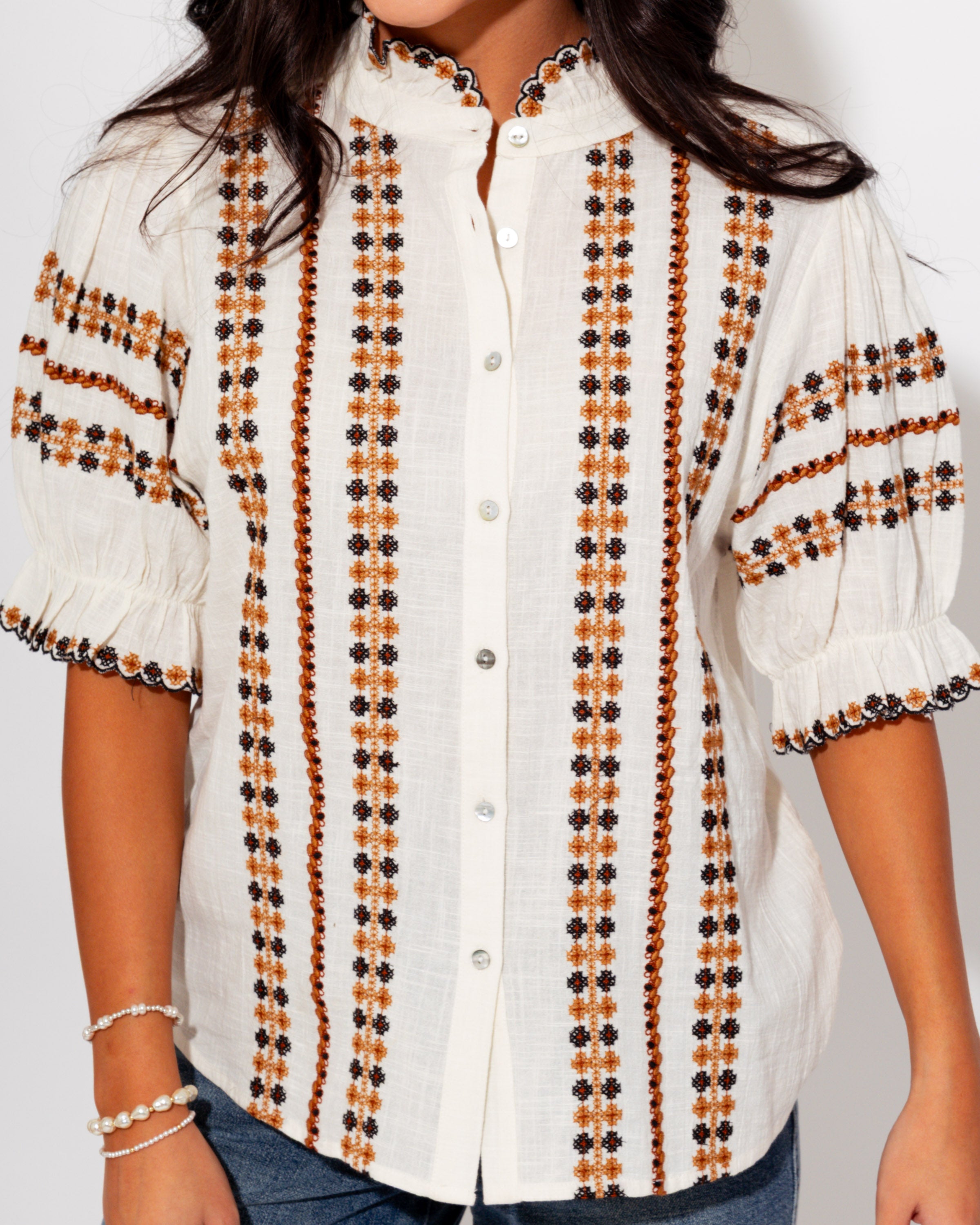 Ivy Jane | Rows of Embroidery Top