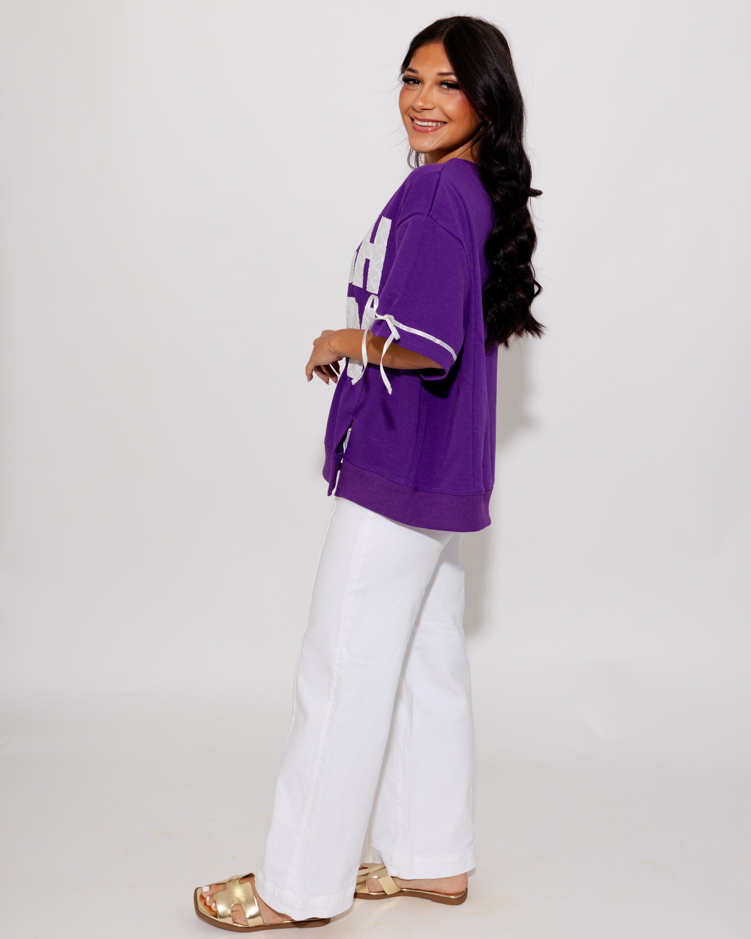 Touchdown Pullover in Purple