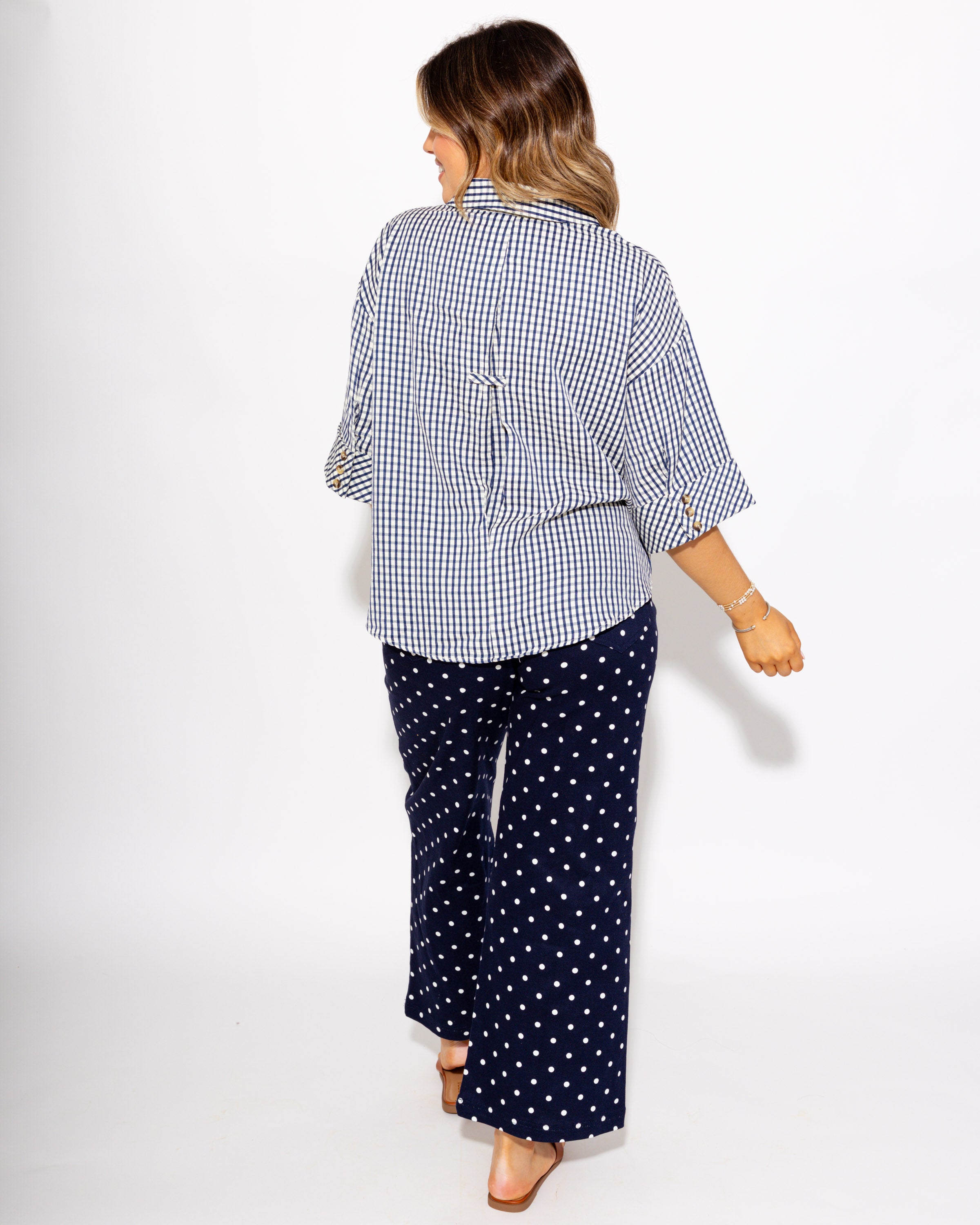 The Timeless Check Top in Navy