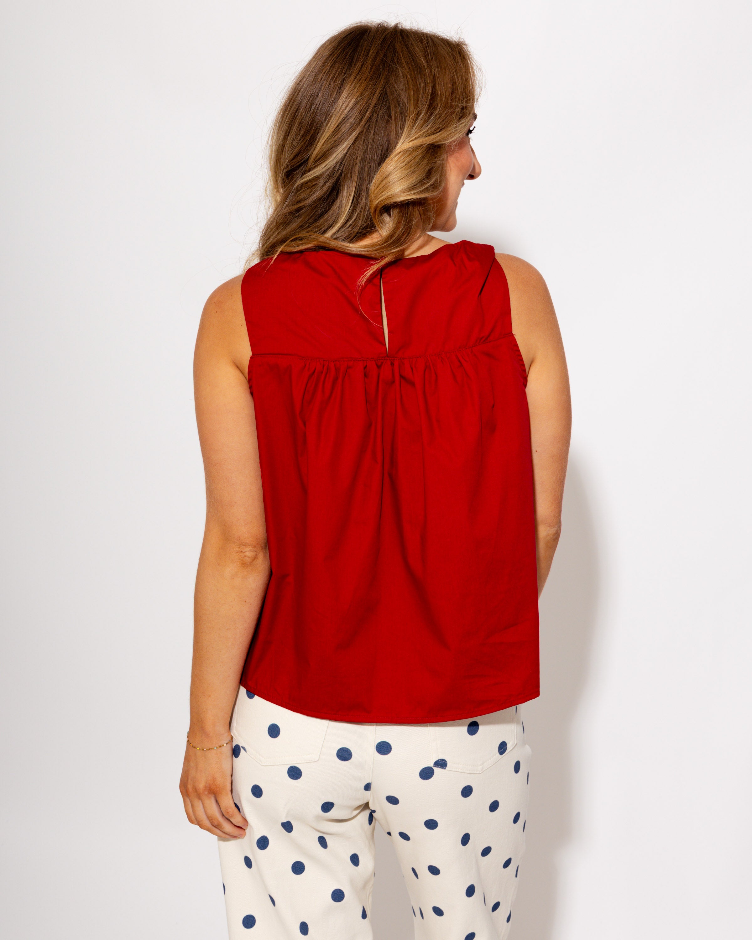 Ready to Rally Ruffle Top in Garnet