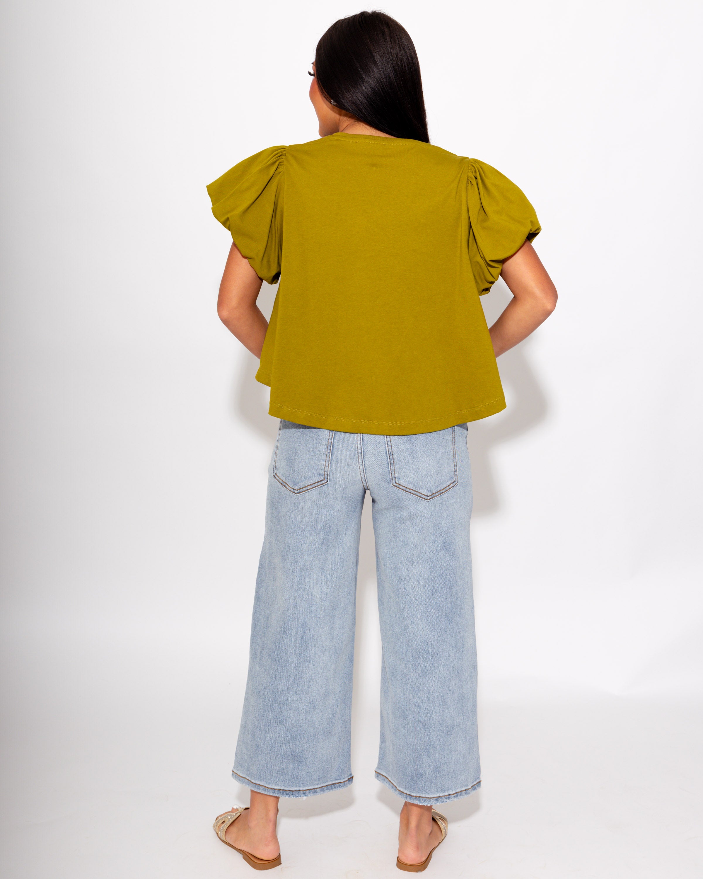 Cropped Wide Leg Jeans