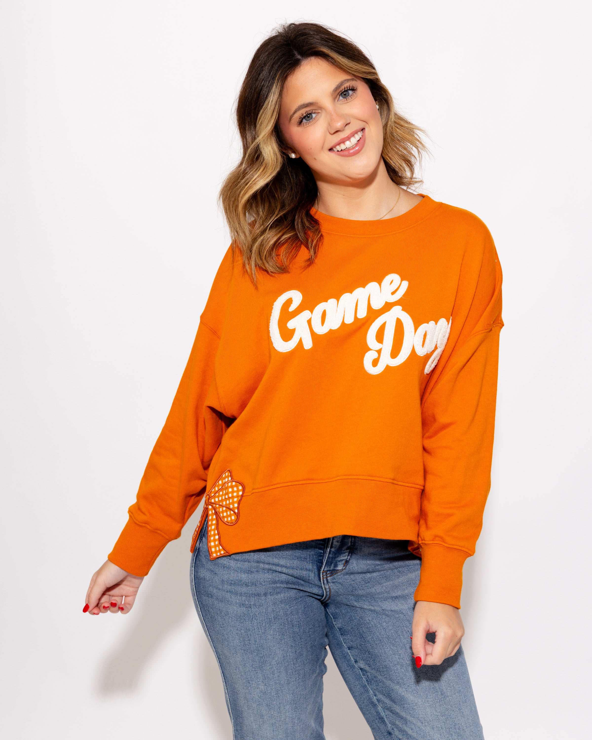 Game Day Sweatshirt in Burnt Orange