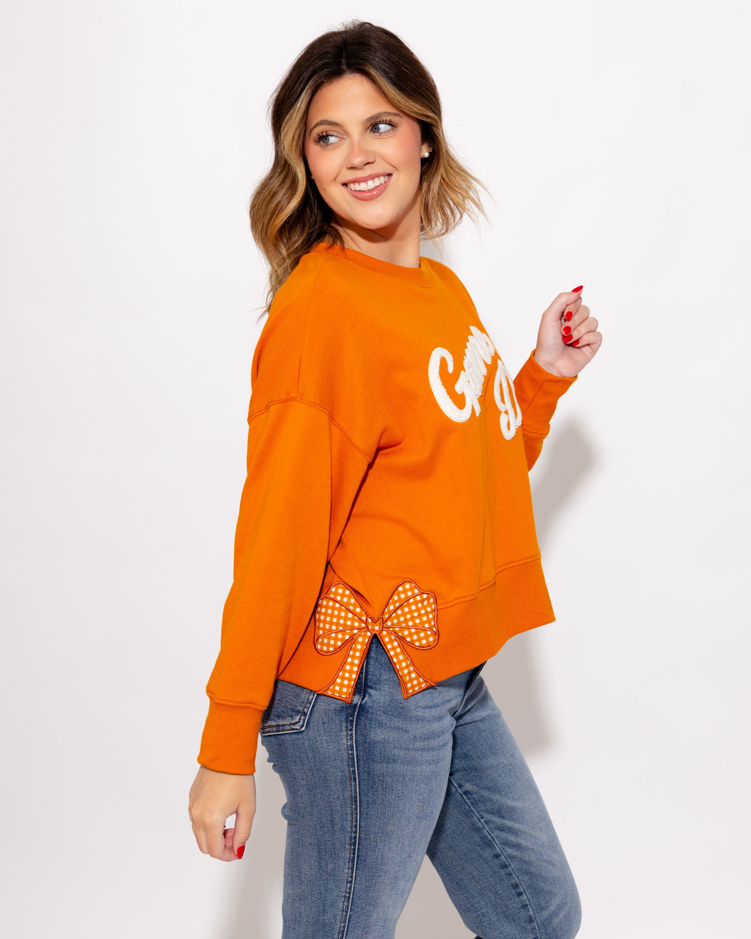 Game Day Sweatshirt in Burnt Orange