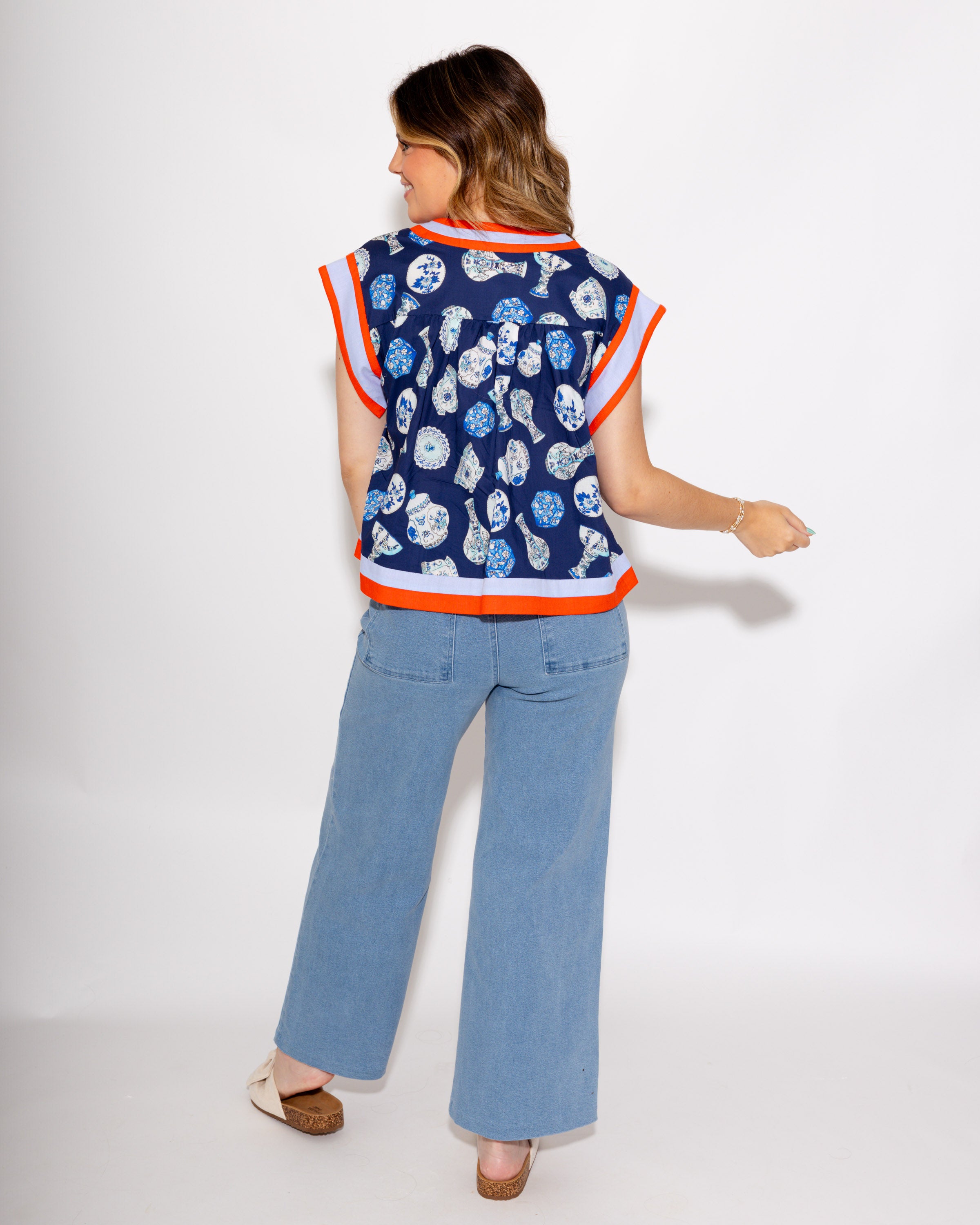 Heirloom Bloom Pleated Top