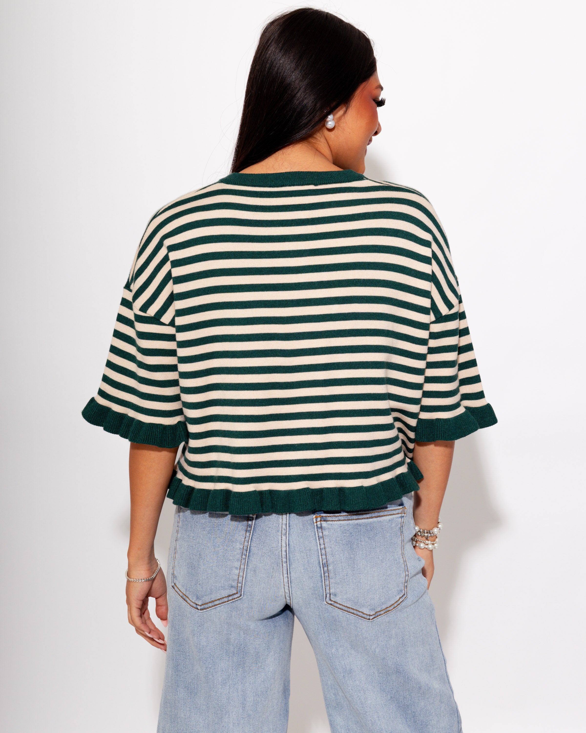 Sweet Ruffle Sleeve Detail Cardigan