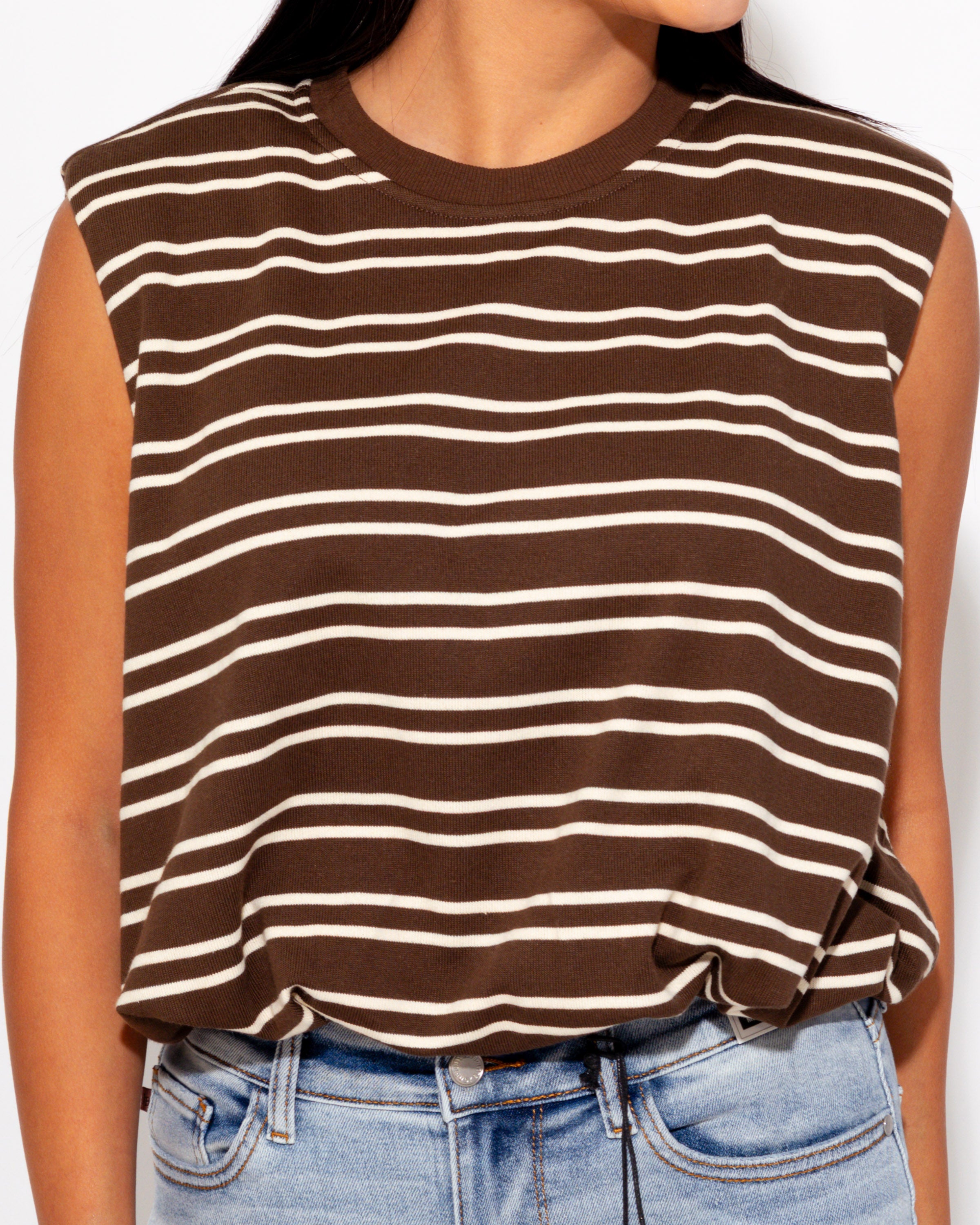Classic Stripe Bubble Hem Top