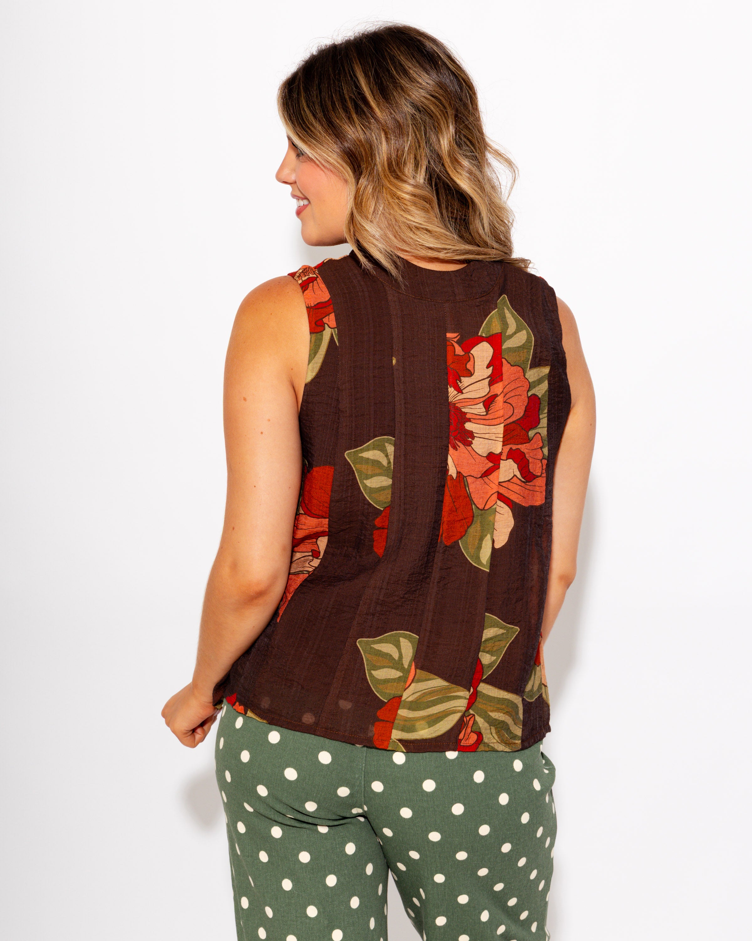 Floral Tie Back Top