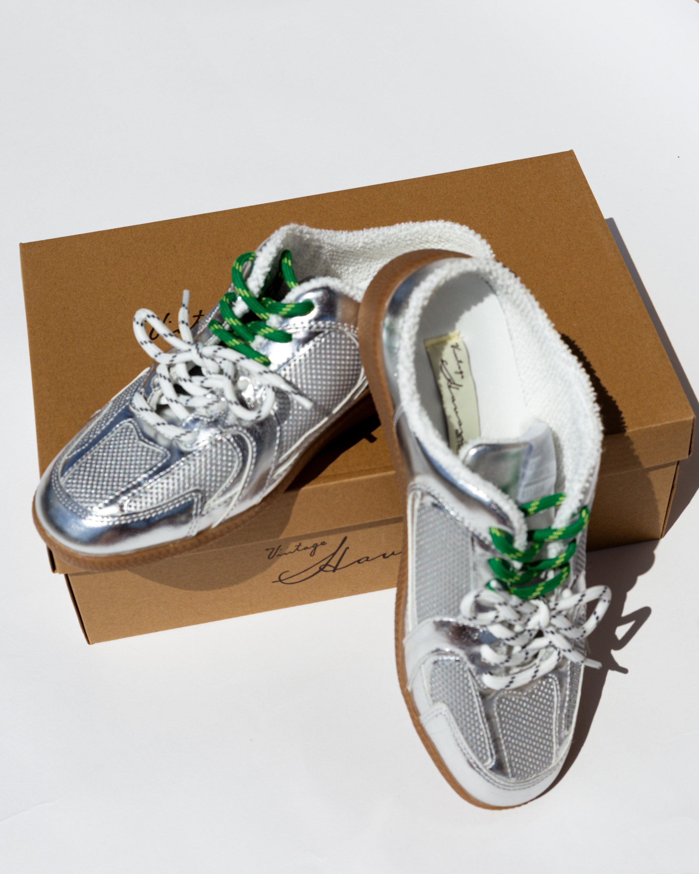 Vintage Havana Slip on Low Top Sneaker in Silver