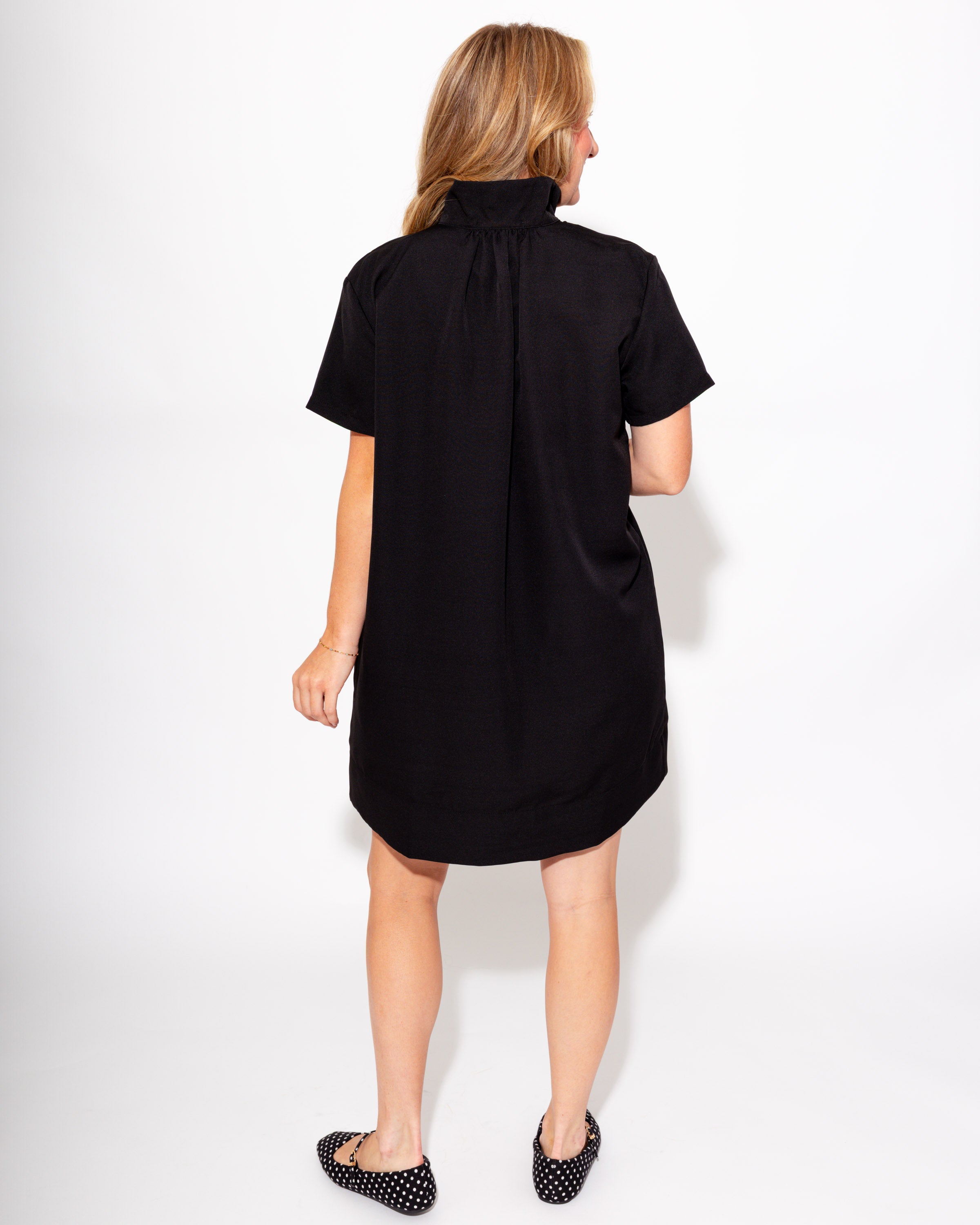 Elevated Shift Dress in Black