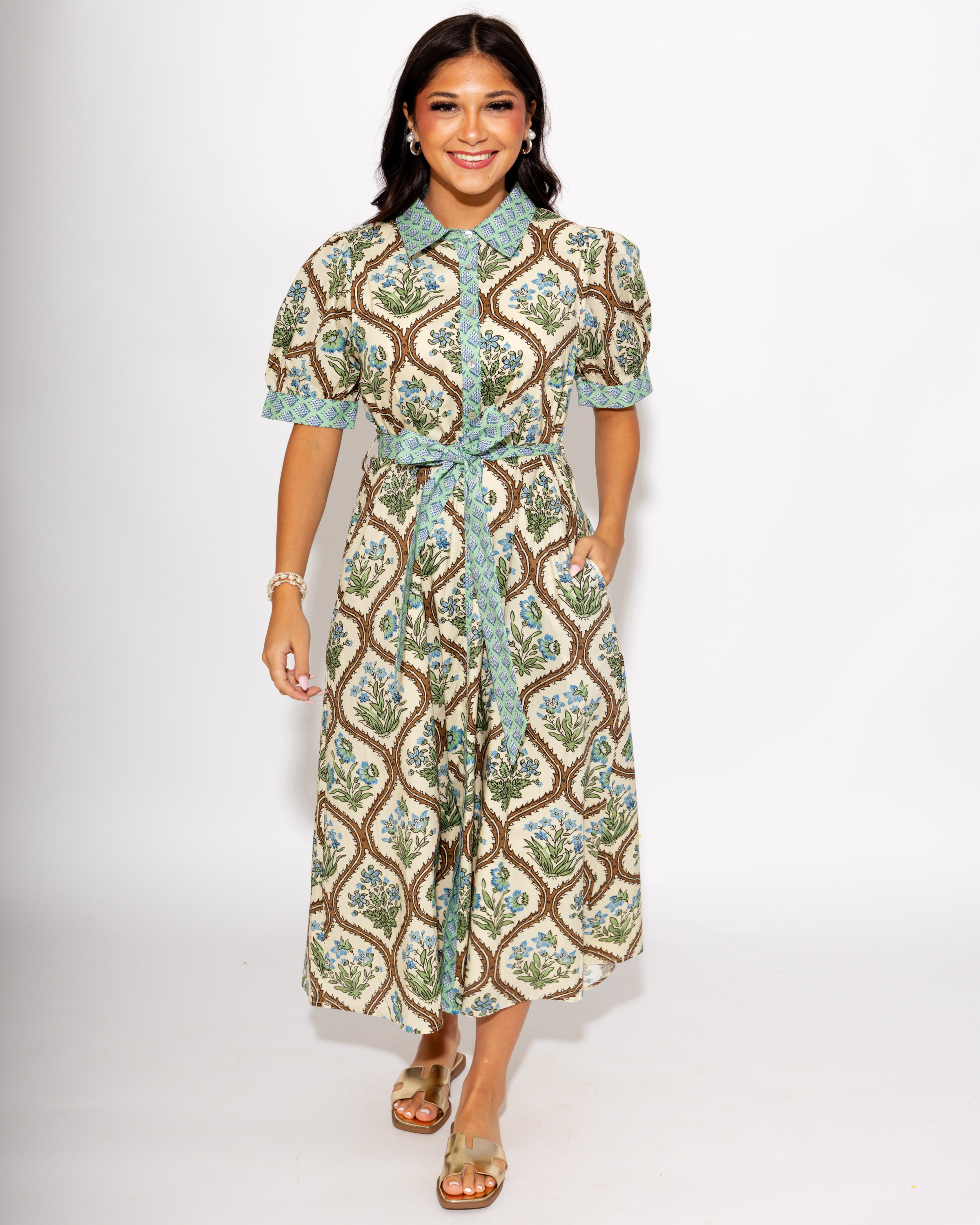 Timeless Floral Button Down Midi