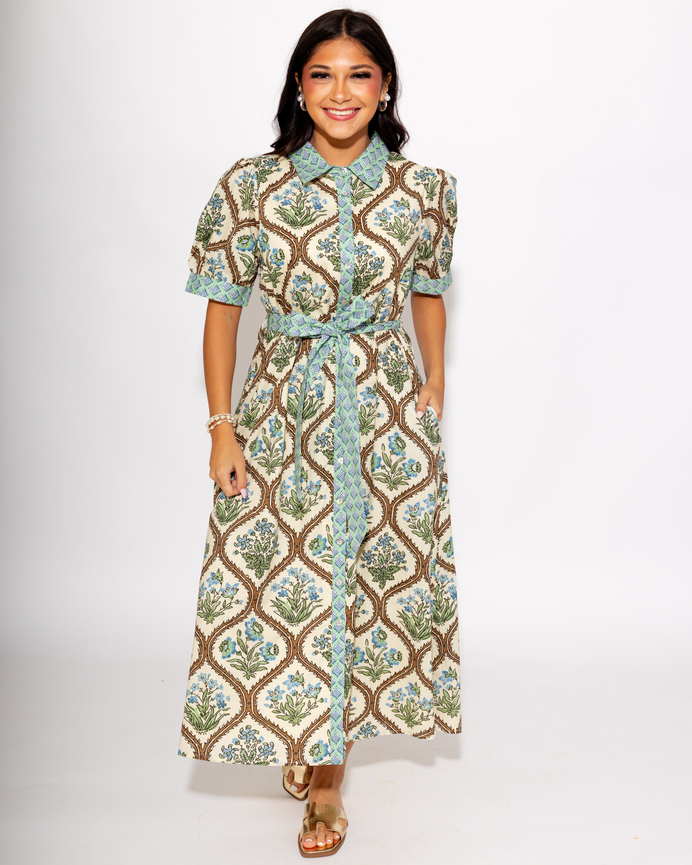 Timeless Floral Button Down Midi