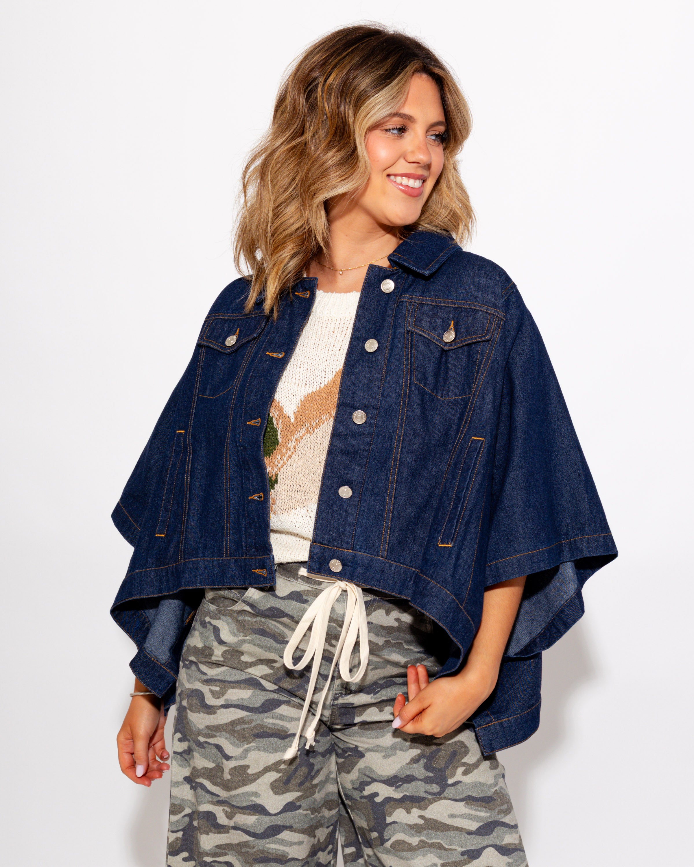 Denim Button-Up Jacket