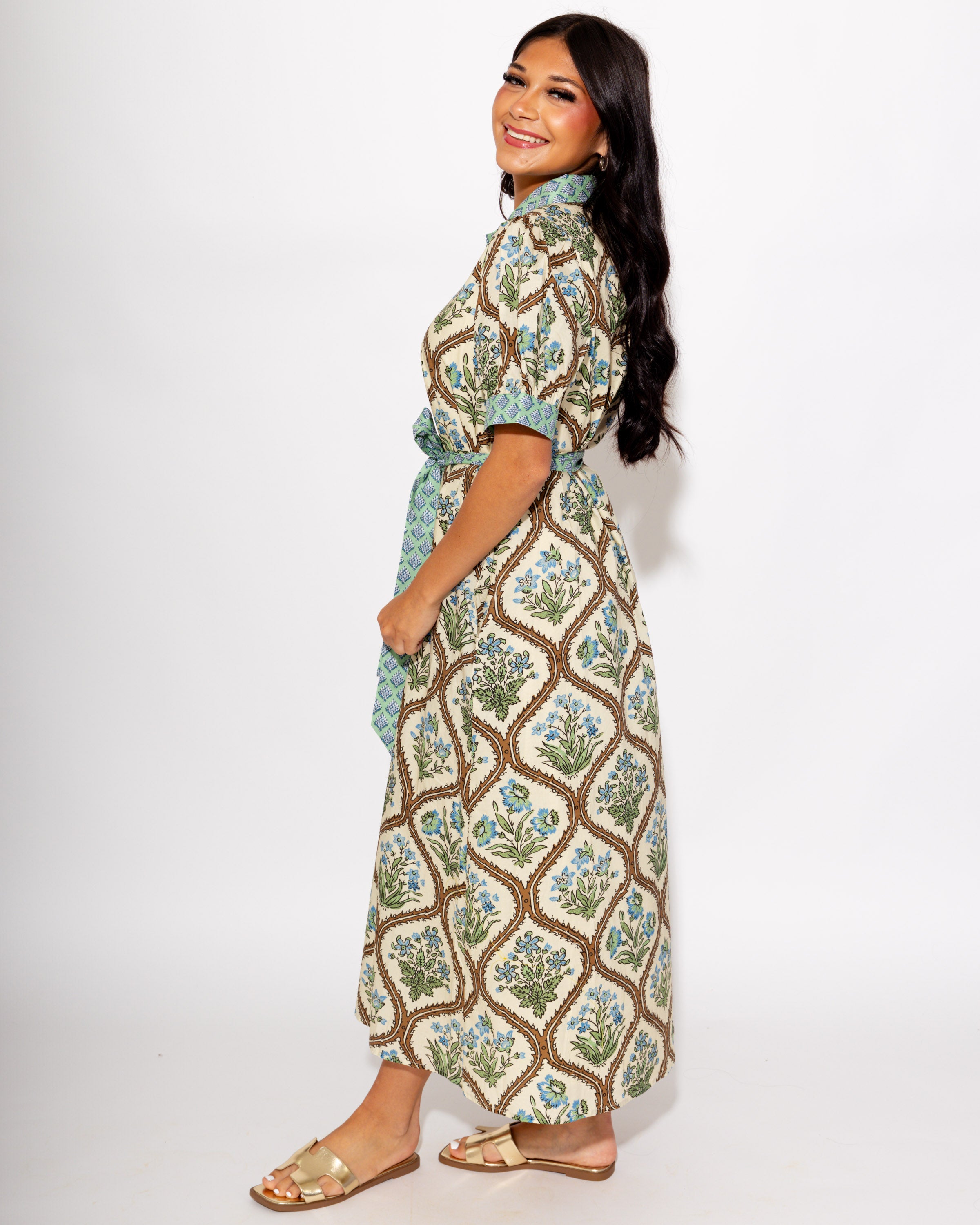 Timeless Floral Button Down Midi