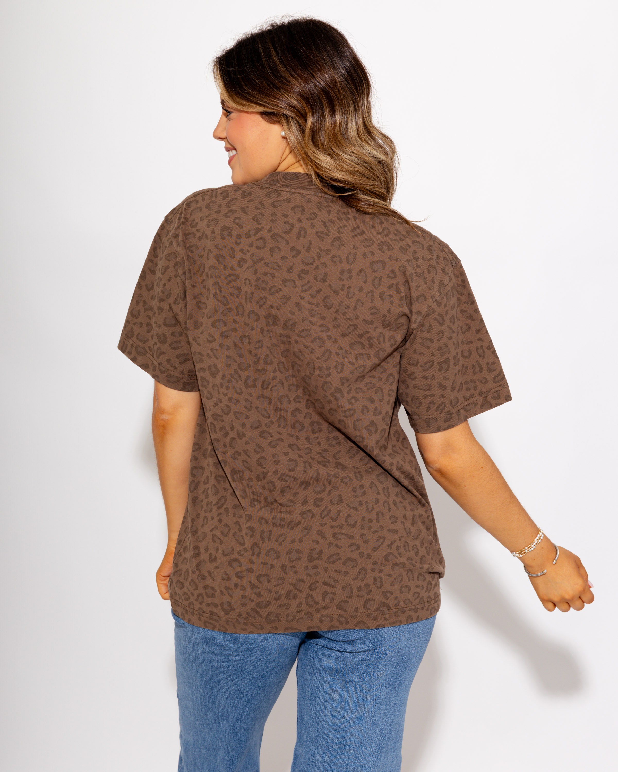 "Cardinals" Leopard Oversized Box Tee