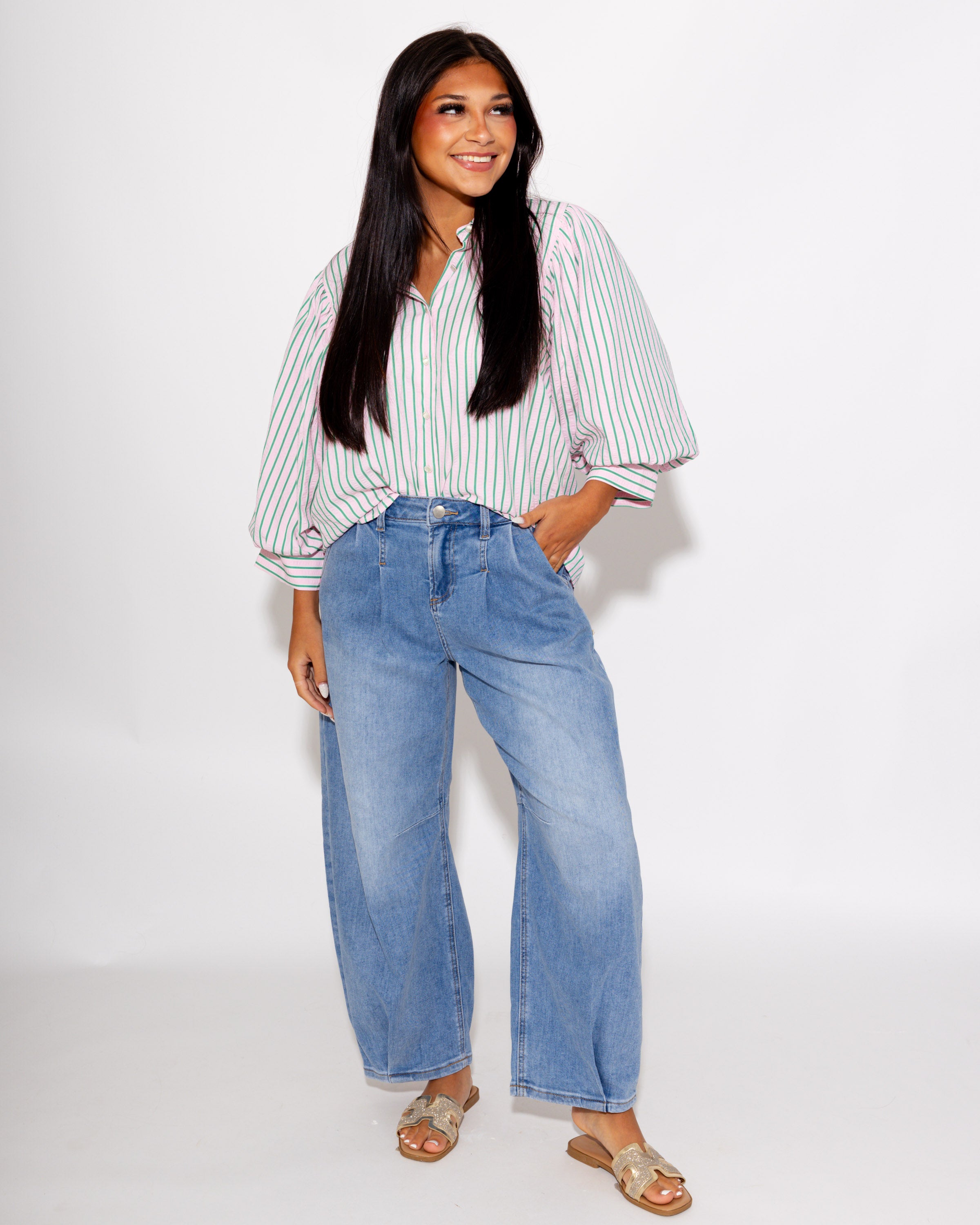 Timeless Stripe Textured Top