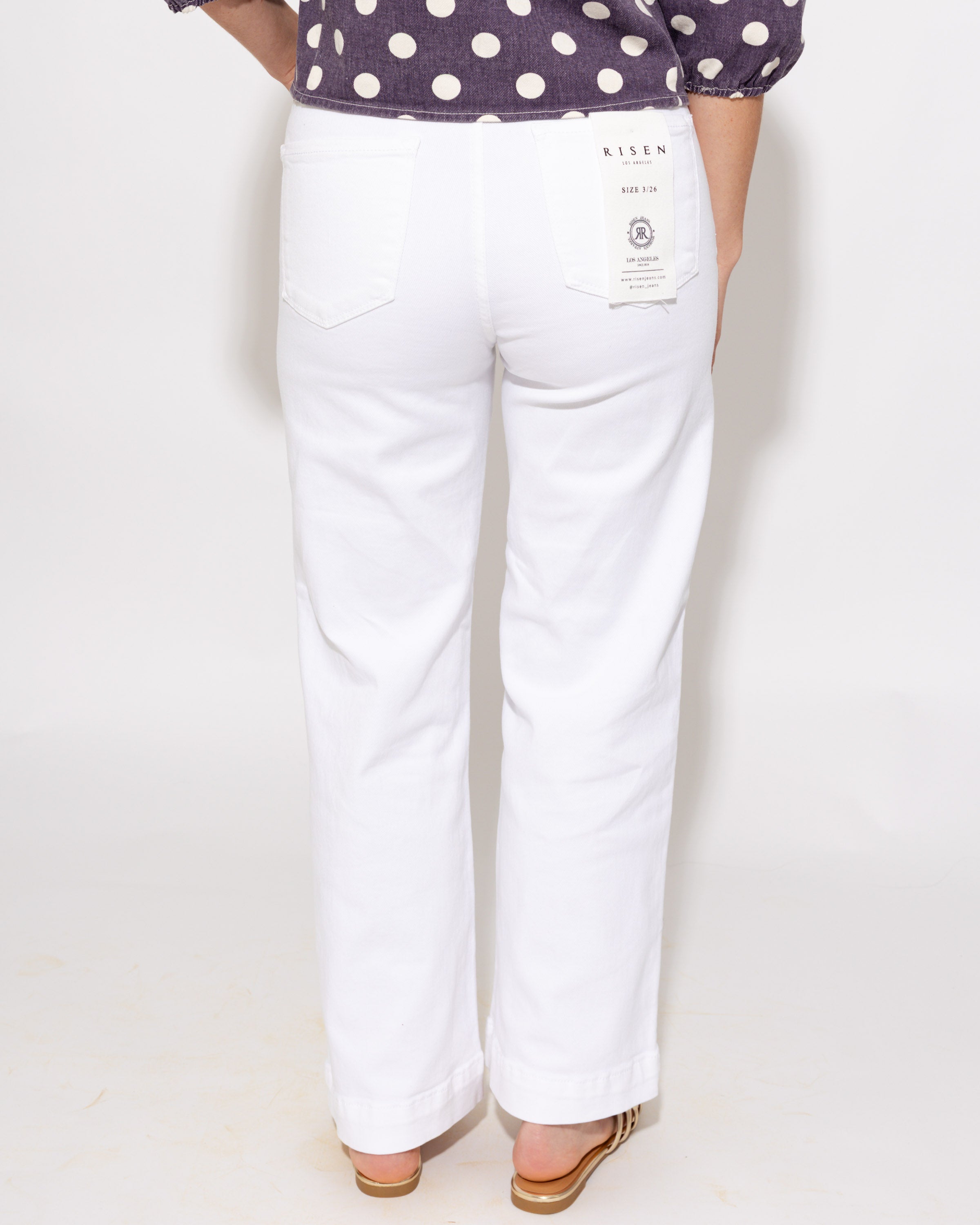 Tummy Control High Rise Pants in White