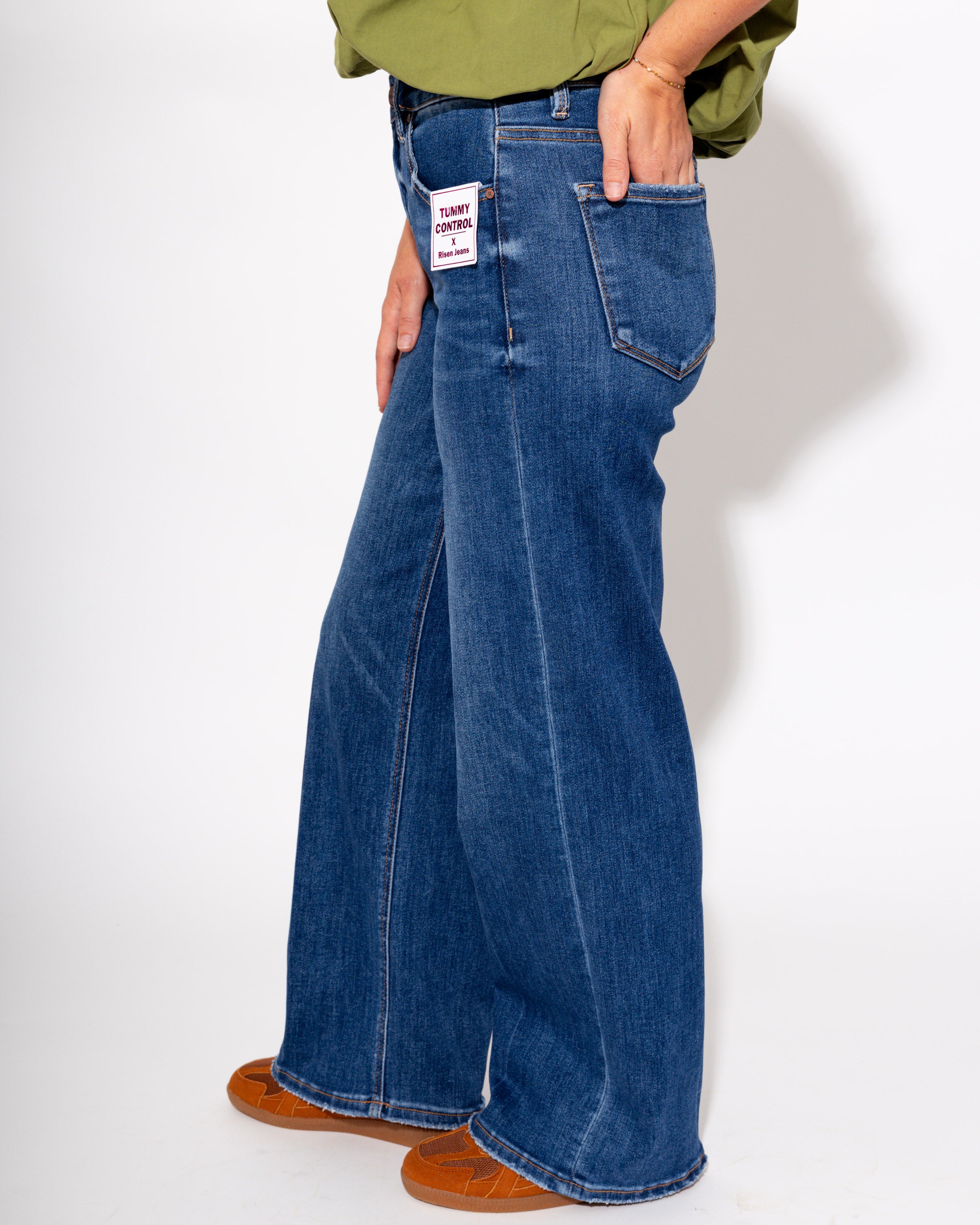 Tummy Control High Rise Ankle Straight Jean