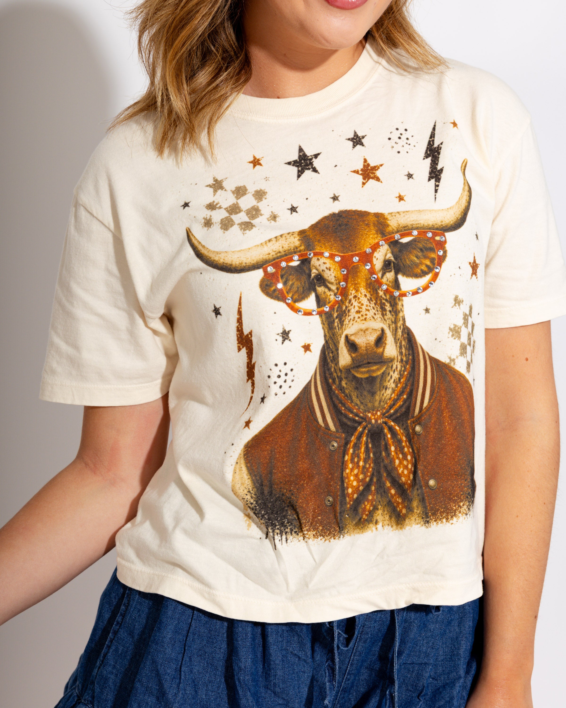 Varsity Specs Rhinestone Longhorn Spirit Tee