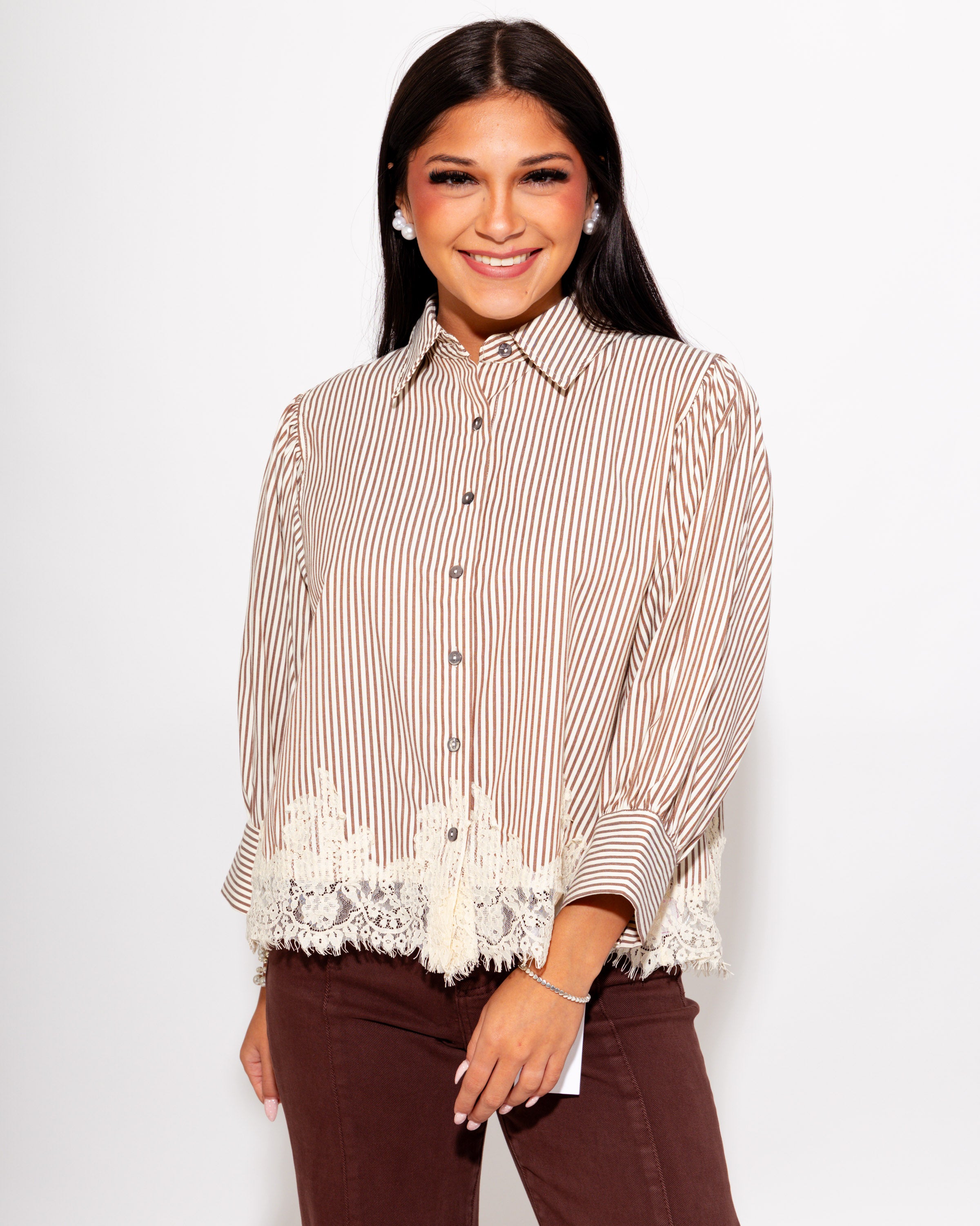 The Lace & Lines Top