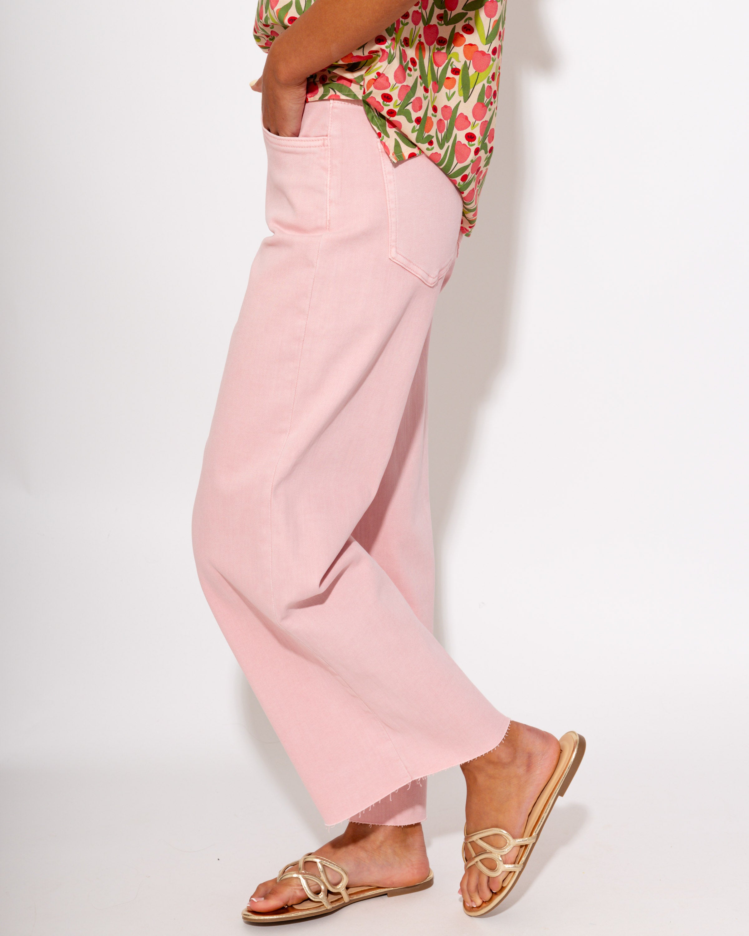 Vervet | High Rise Wide Leg Jeans in Pale Lilac