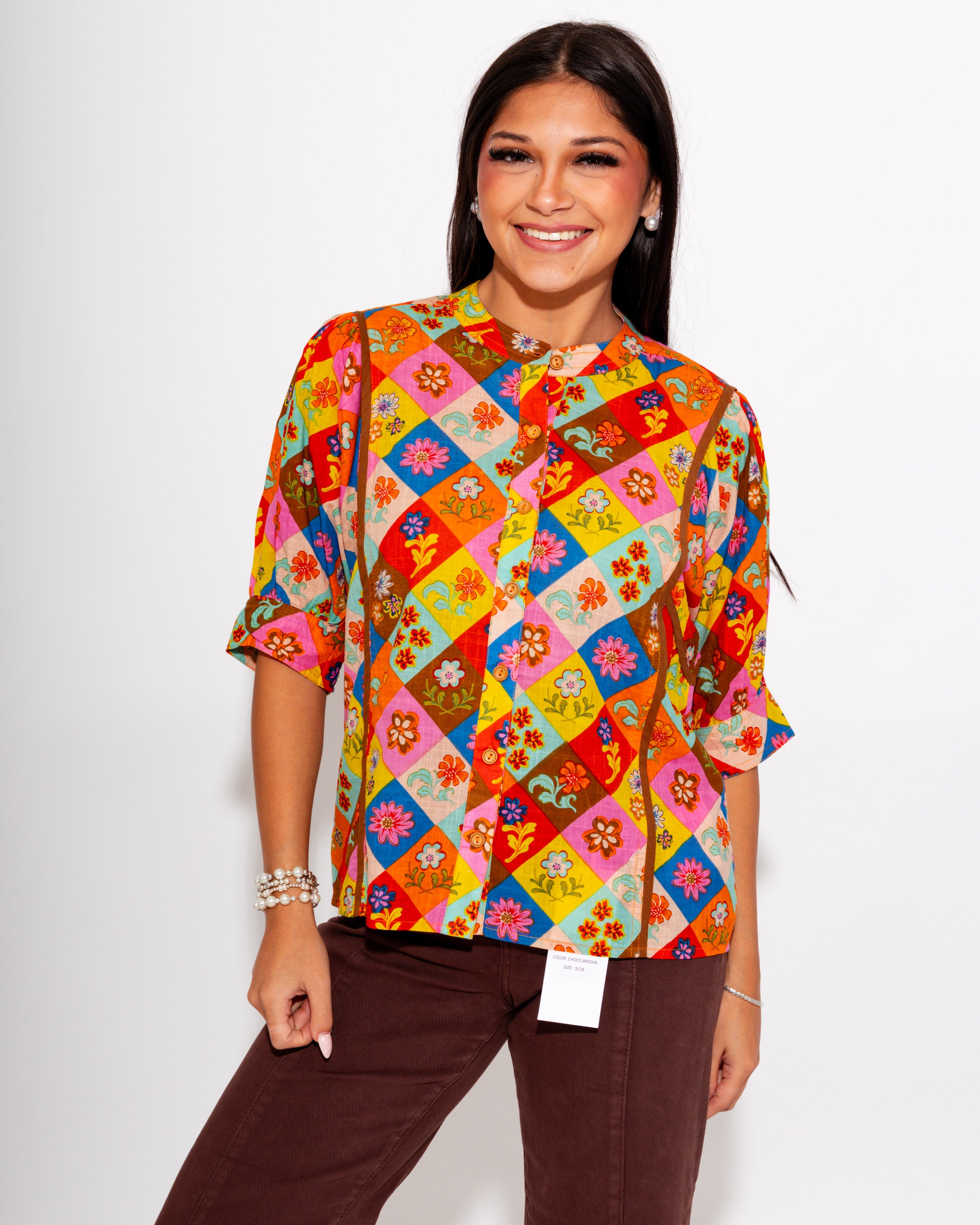 Ivy Jane | Block Patch Floral Top