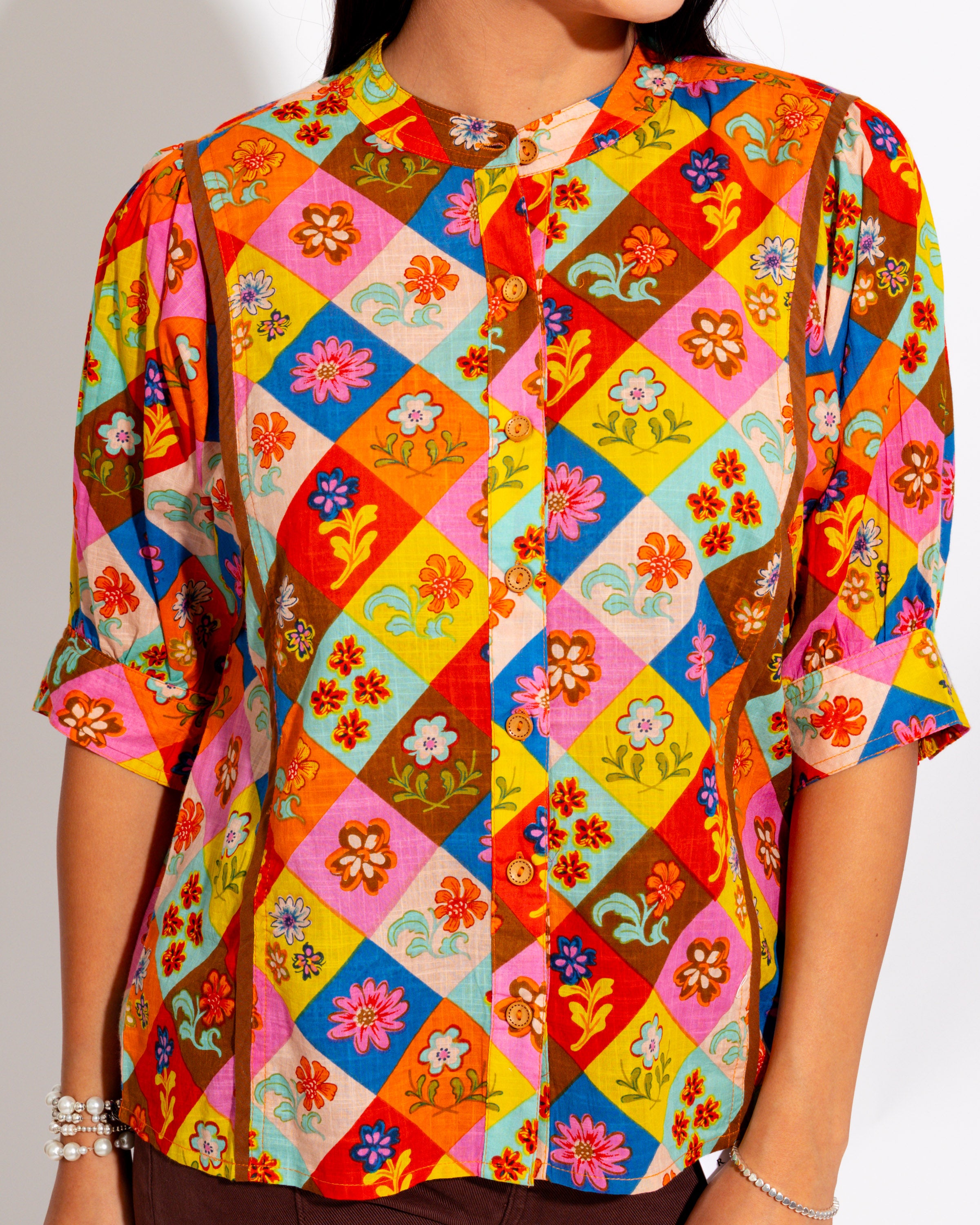 Ivy Jane | Block Patch Floral Top
