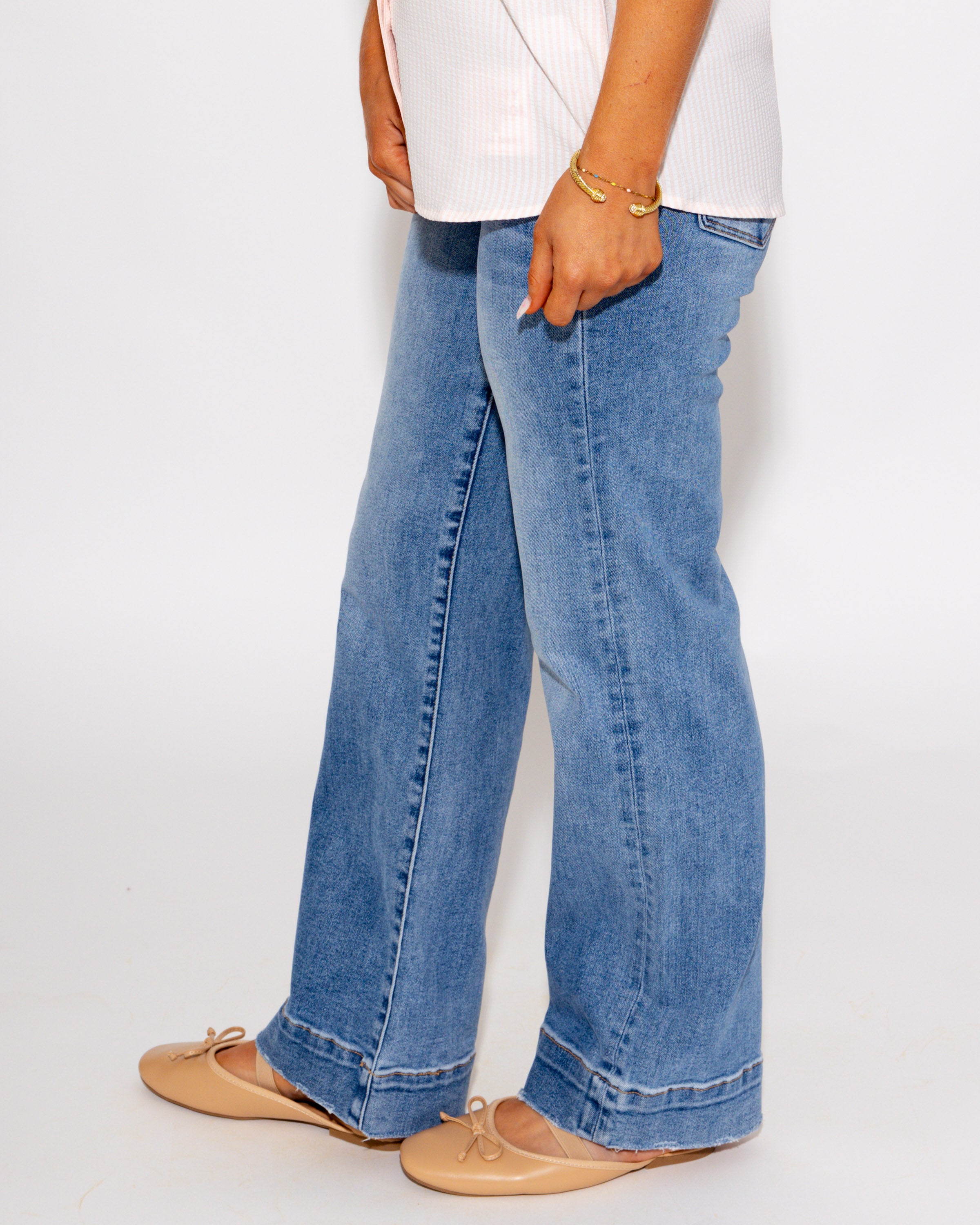 Tummy Control High Rise Straight Jeans