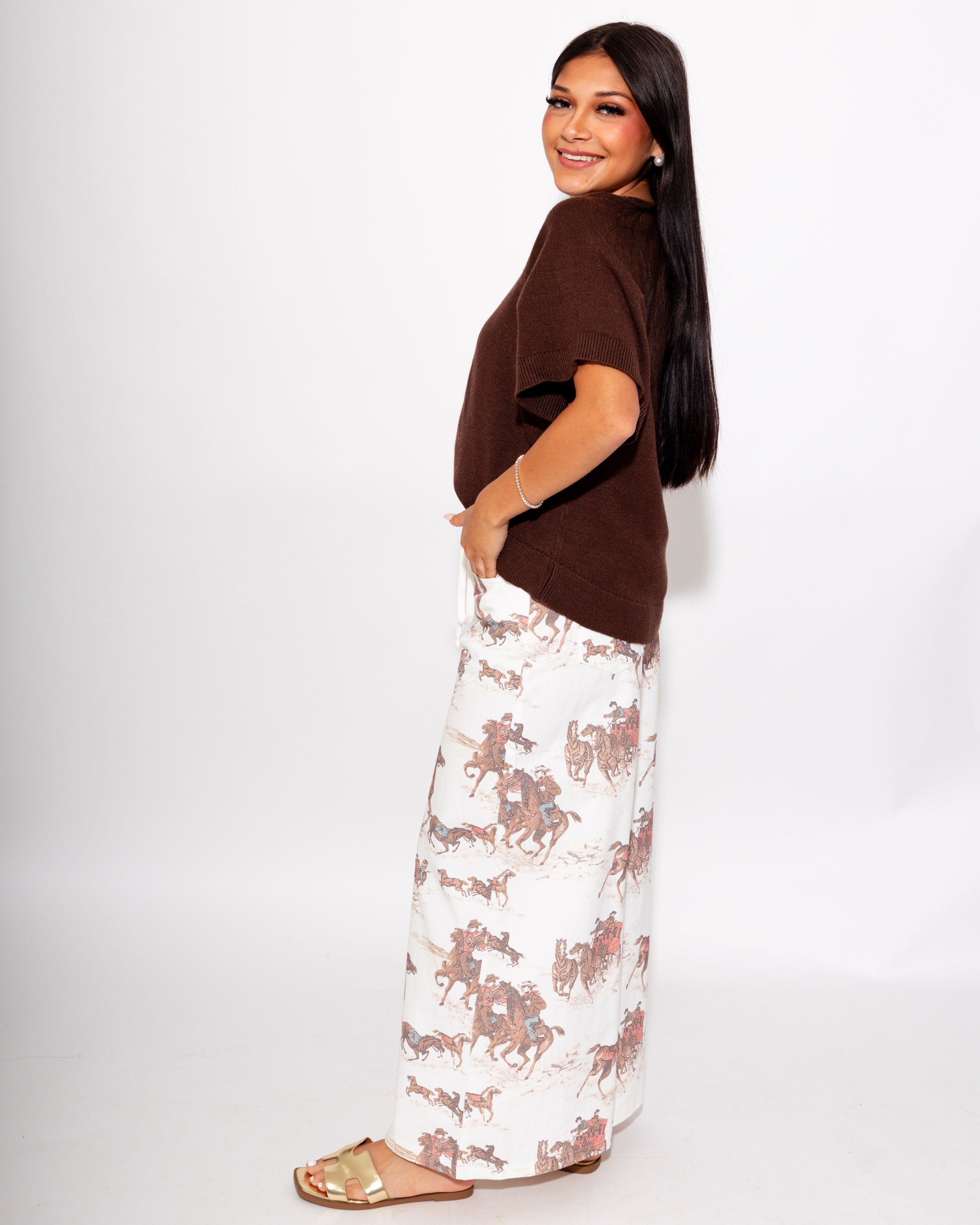 Running Wild Horse Print Pants